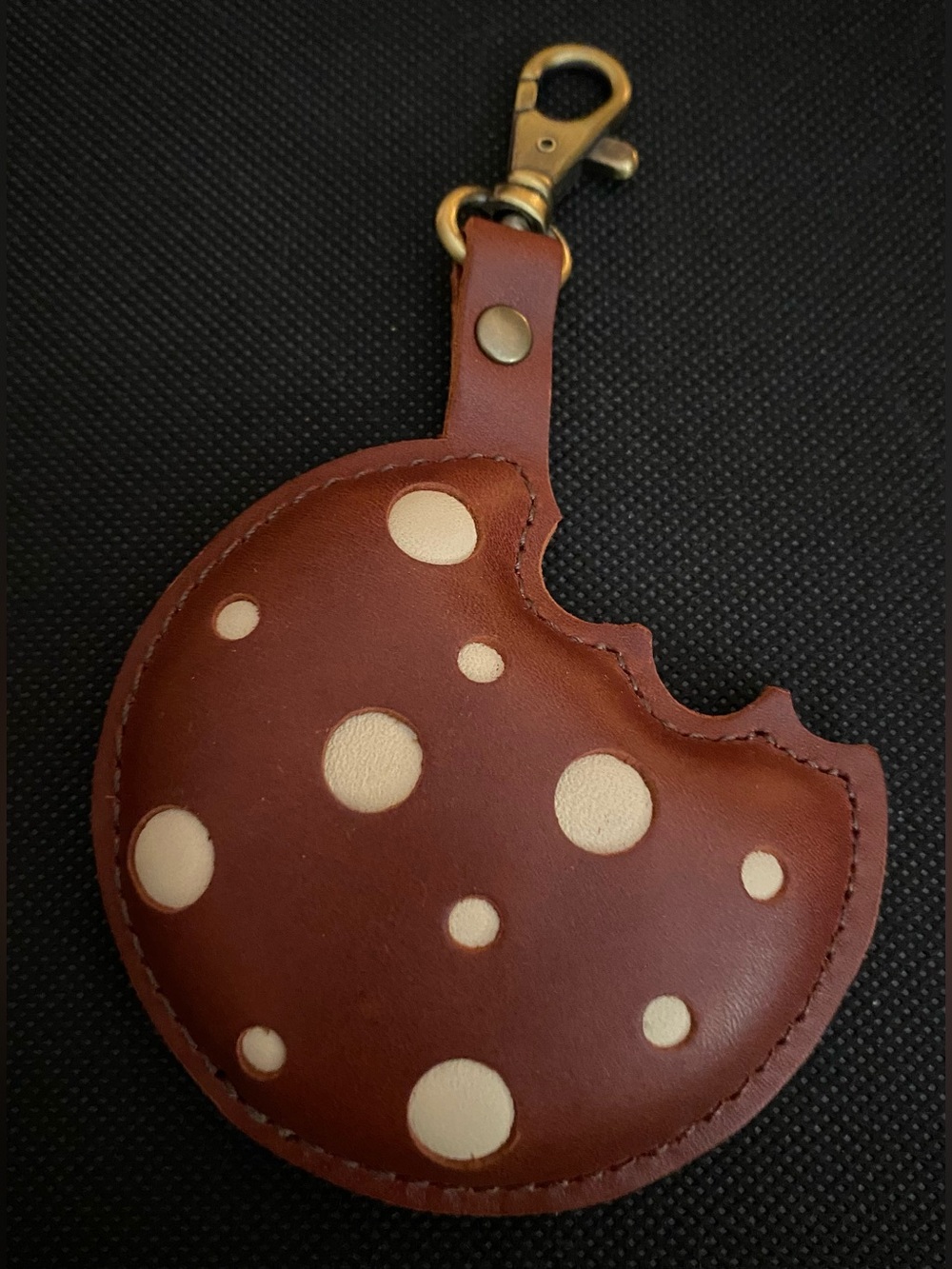 Portland Leather Goods Cookie Keychain.